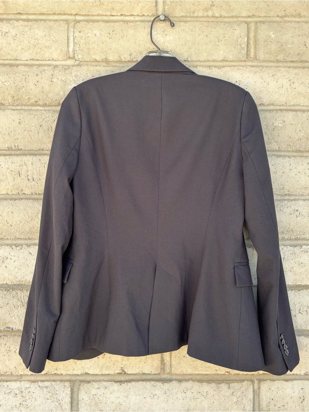 Women's Zara Basics Black Blazer Size 4 Made in Spain with Shoulderr Pads - Picture 3 of 3